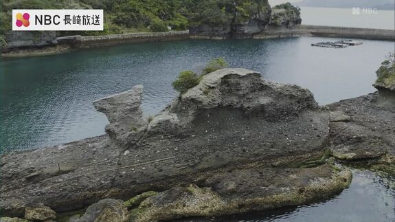 港でたたずむ「ヒトコブラクダ」　長崎県・西海市松島の港の中にある通称「らくだ島」【ドローン映像 長崎ばーどアイ】　|　長崎のニュース | 天気 | NBC長崎放送