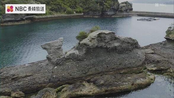 港でたたずむ「ヒトコブラクダ」　長崎県・西海市松島の港の中にある通称「らくだ島」【ドローン映像 長崎ばーどアイ】　|　長崎のニュース | 天気 | NBC長崎放送