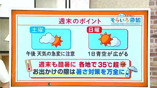 高知の天気　土日も危険な暑さが続く　熱中症に警戒　東杜和気象予報士が解説|TBS NEWS DIG
