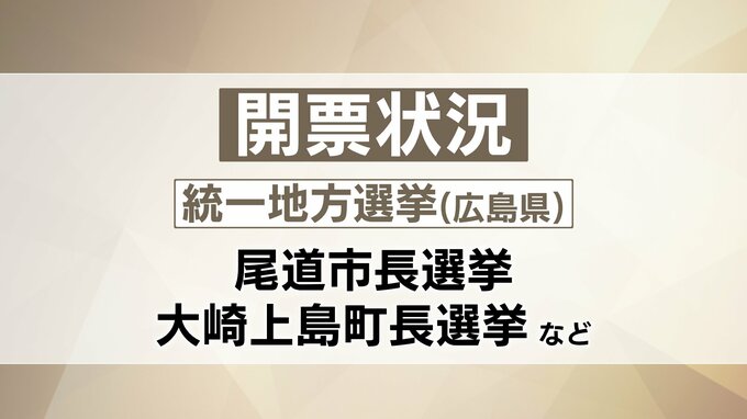 【開票結果】尾道市長選挙・大崎上島町長選挙など　統一地方選挙（広島）|TBS NEWS DIG
