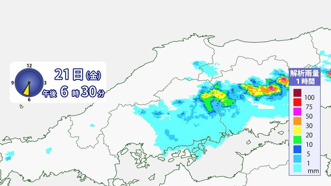 【大雨情報】　大気非常に不安定　局地的大雨に　夜のはじめ頃にかけて雷を伴い激しい雨の地点も（広島県天気）【雨の降り方シミュレーション】　|　RCC NEWS | 広島ニュース | RCC中国放送