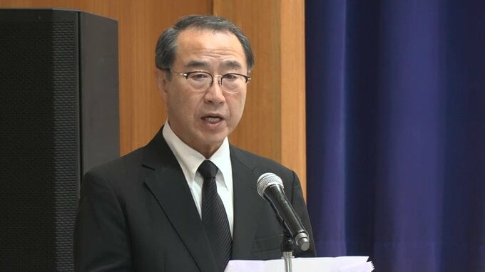 挨拶する宮坂尚市朗町長