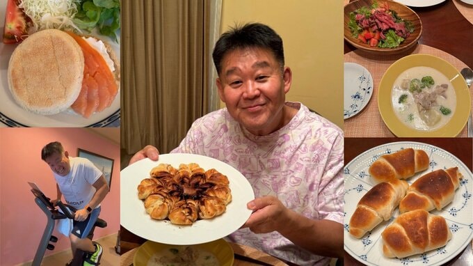 【 花田虎上 】　台風で予定変更の一日　自宅運動で汗流し　娘手作り『焼きたてパン』に大満足「最高でした！」|TBS NEWS DIG
