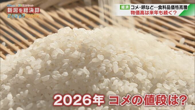 卵の高値が続く？コメは5キロ3000円台に？ クマ出没やドカ雪は？ 専門家が占う「私たちの生活」【どうなる2026年】　|　新潟のニュース・天気｜BSN NEWS｜BSN新潟放送