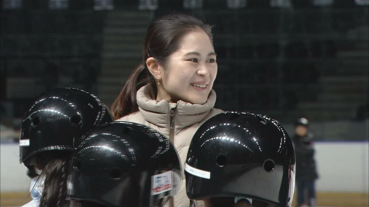 “ミス・パーフェクト”宮原知子さんのスケート教室に小学生たち約60人 フィギュアスケーターのプロが伝える氷上の楽しさ「楽しく滑れたという気持ちを実感してもらえたら」 青森県八戸市 | TBS NEWS DIG
