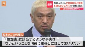 松本人志さんが文芸春秋社を提訴 “性的行為を強制”の週刊文春記事めぐり|TBS NEWS DIG