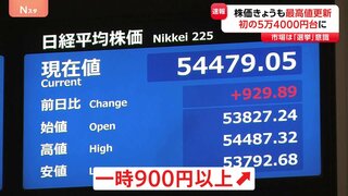 【速報】日経平均 初の5万4000円台で取引終了 前日より792円高　“高市トレード”や円安進行など追い風に| TBS CROSS DIG with Bloomberg