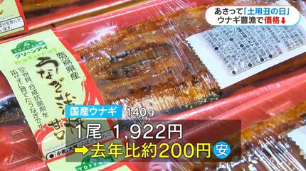 土用の丑ウナギ「豊漁」スーパーは国産1割安・中国産4割安に「買い