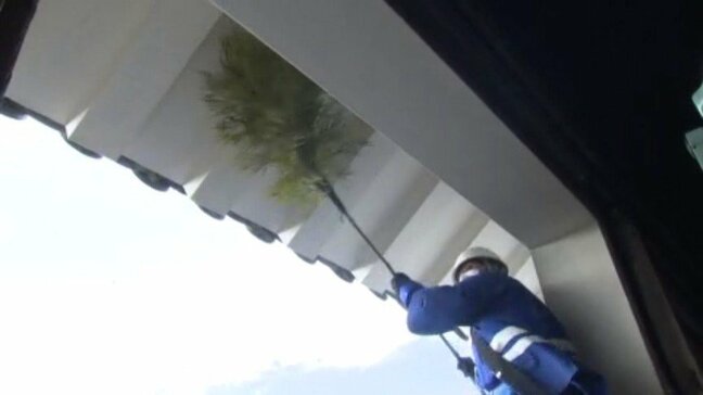 松山城で1年の汚れ落とす恒例のすす払い 笹ぼうき使い新年迎える準備を インバウンド影響で今年の来城者は前年比11万人増 愛媛・松山市|TBS NEWS DIG