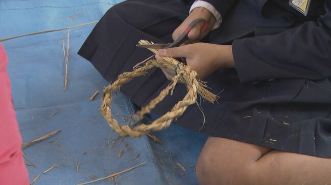 「正月に玄関前に飾りたい」児童がしめ飾り作り 山口・下松|TBS NEWS DIG