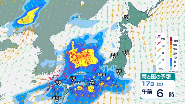 “警報級大雨”のおそれ…24時間雨量 九州北部で150ミリ、南部で100ミリを予想【雨と風のシミュレーション】局地的に積乱雲が発達　落雷や竜巻などの激しい突風に注意|TBS NEWS DIG