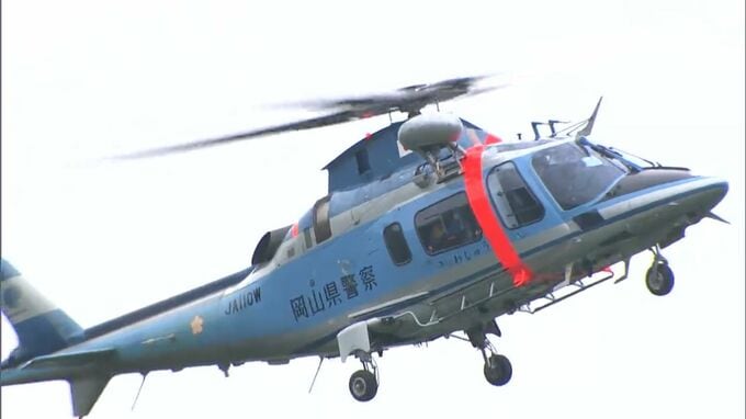 「建物に人が取り残されている」想定で県警のヘリコプターによる救出訓練　大規模な地震の発生を想定した「災害警備訓練」【岡山】|TBS NEWS DIG