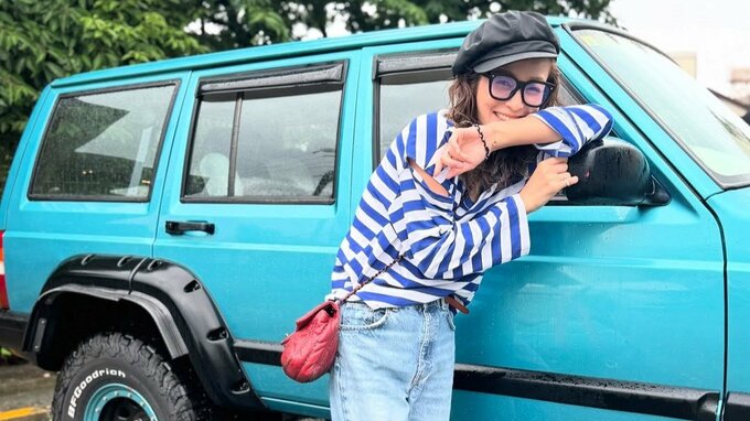 【西山茉希】かつての愛車・水色のチェロキーと「#再会」　青系で合わせたコーデにフォロワー反応 “色味めちゃ好み”|TBS NEWS DIG