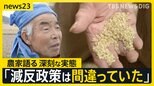 “減反政策”でコメ不足に？ 「これ以上作れない」農家が語る深刻な影響　なぜ生産量が増えない？コメ不足を招いた“日本農業の構造問題”に迫る【news23】|TBS NEWS DIG