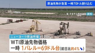 NY原油一時 4か月ぶりの70ドル割れ ホルムズ海峡を船舶が通航の報道など受け| TBS CROSS DIG with Bloomberg