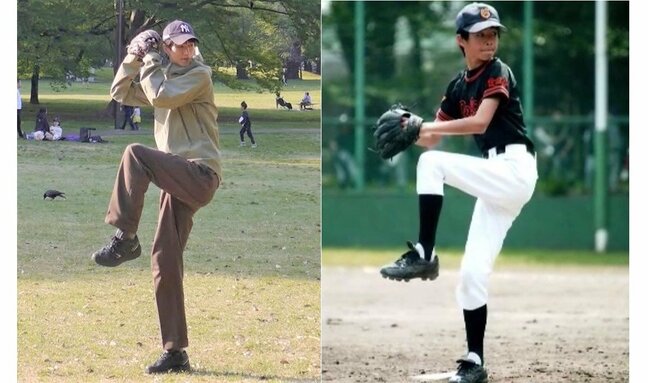 【 野村大貴 】　「14年経てど同じ投げかた」　「現在」と「少年時代」　見事な投球フォームに反響　「貴重な子供の頃の写真」「足がまったく同じフォームしてる」|TBS NEWS DIG
