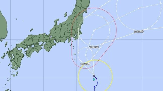 【台風情報】台風9号は8月1日から2日に暴風域を伴い伊豆諸島にかなり接近　2日に関東地方に接近するおそれ　関東の24時間雨量は最大120ミリ　気象庁|TBS NEWS DIG