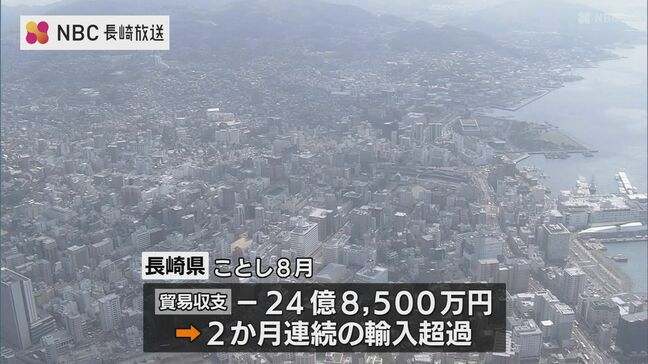 長崎県内の貿易収支は2か月連続の輸入超過　2025年8月|TBS NEWS DIG