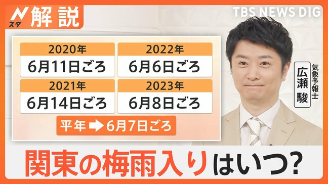 “梅雨入り”沖縄･奄美が平年より11日遅い　宮古島市では観測史上最大の1時間100ミリの大雨を記録　東京は？【Nスタ解説】|TBS NEWS DIG
