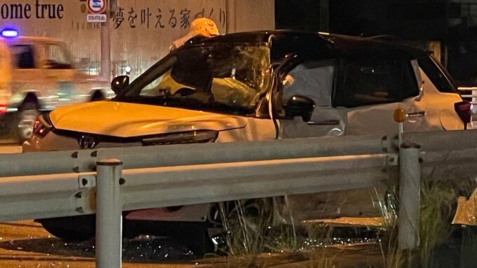国道20号で車2台が関係する事故　男女4人が病院搬送　現場付近の通行止め解除　【午後10時30分現在】|TBS NEWS DIG