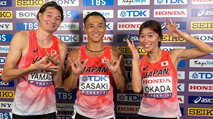 【東京世界陸上】デフアスリート15人が国立の大観衆のなかエキシビションレース　岡田海緒「次は自分たちの番」|TBS NEWS DIG