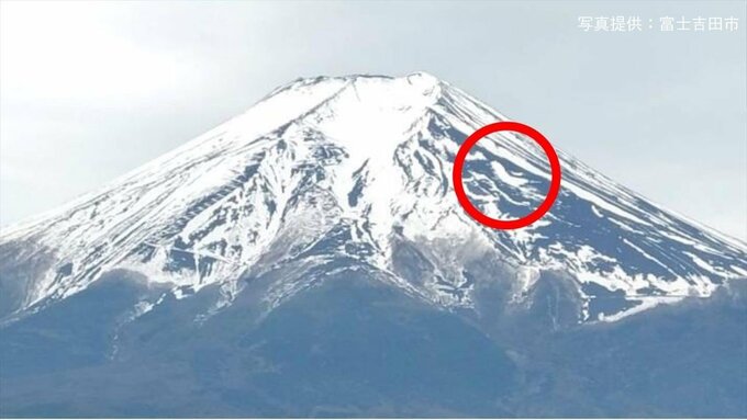 【速報】富士山に農鳥　例年より比較的早く出現　山梨・富士吉田市　|　山梨のニュース | ＵＴＹテレビ山梨