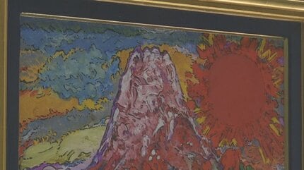 富士山の麓に長嶋茂雄さんの証 躍動感あふれる油彩画と植樹