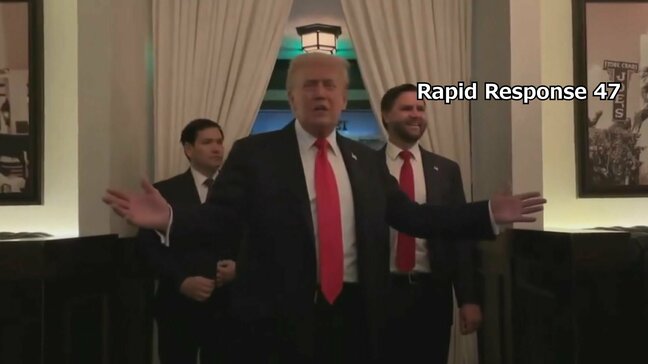 「トランプは現代のヒトラーだ」市民団体がワシントンへの州兵派遣などに抗議　レストラン訪れたトランプ氏を待ち受けて|TBS NEWS DIG