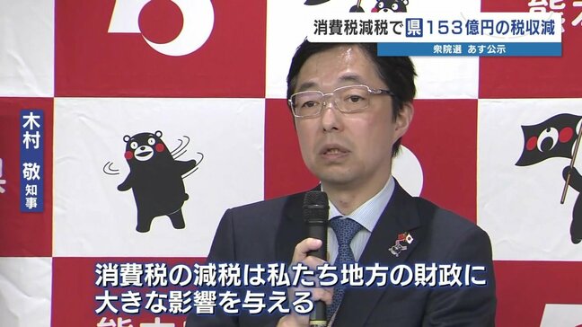 熊本県知事 「食品消費税ゼロは自治体の行政サービスに影響」約153億円減収か 代替財源の議論求める 【衆議院選挙】|TBS NEWS DIG