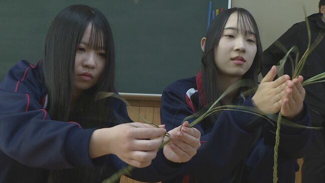 正月の縁起物　伝統の“しめ縄”作り　高校生が体験　福島・いわき市|TBS NEWS DIG