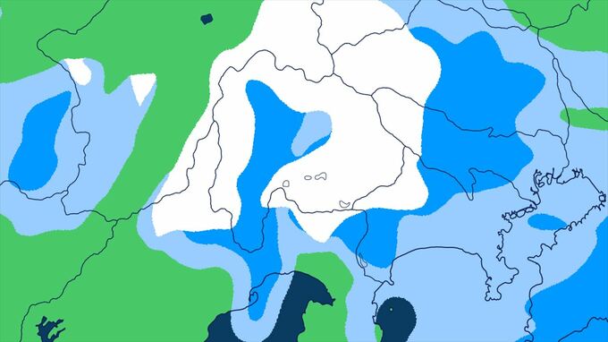 【大雪情報】中・西部の山地と東部・富士五湖は１日夕方にかけ大雪の所　山梨　【大雪と雨のシミュレーション】|TBS NEWS DIG