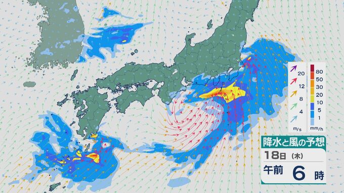 梅雨前線がゆっくりと北上 西日本から東日本の太平洋側で雨に 18日(木)の朝にかけては関東沿岸で雨強まるおそれ 雨と風シミュレーション|TBS NEWS DIG