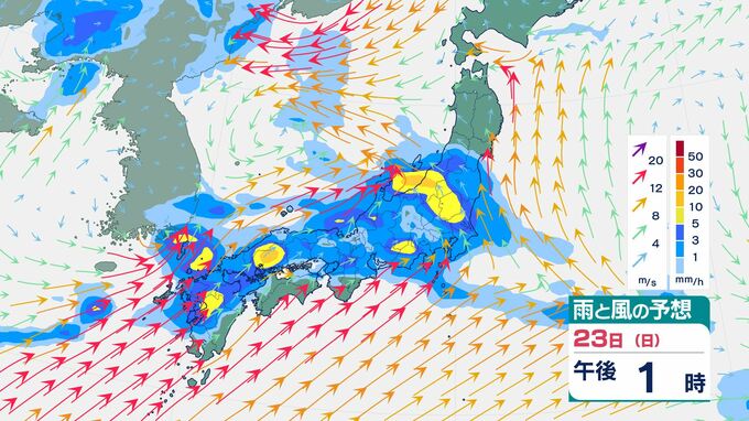 関東・近畿・東海などでは23日(日)から24日(月)にかけて警報級の「大雨」のおそれ　週末は山陰も「大雨」の可能性|TBS NEWS DIG