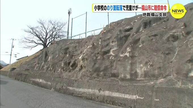 小学校にある のり面転落で小4児童に後遺障害　市に賠償命令　広島地裁福山支部|TBS NEWS DIG