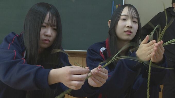 正月の縁起物　伝統の“しめ縄”作り　高校生が体験　福島・いわき市|TBS NEWS DIG