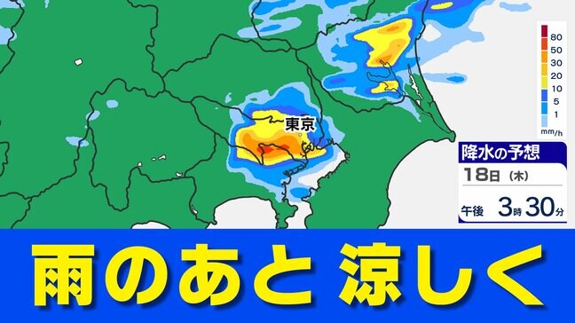 【東京首都圏 ゲリラ雷雨発生】秋雨前線南下 猛暑はきょうまで 東京 あす28℃ あさって25℃ 【雨のシミュレーション・ピンポイント天気・週間予報】雨はいつどこで?あすは何℃?|TBS NEWS DIG
