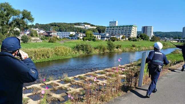 通勤時間帯の官庁街にクマ　市役所裏のやぶで動かなくなった後に川沿いを移動　警察が警戒　盛岡市|TBS NEWS DIG