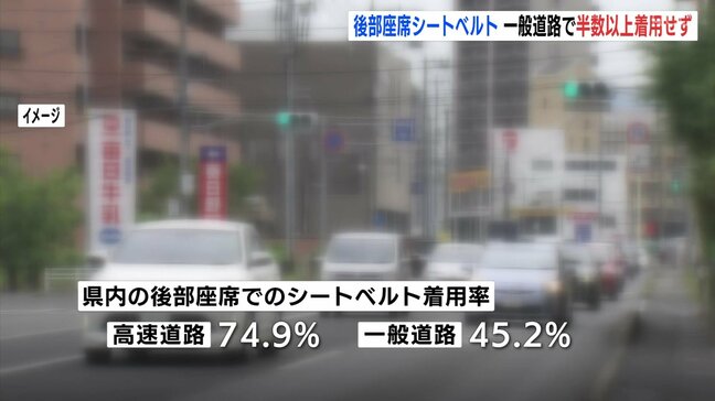 一般道での後部座席のシートベルト着用率は半数以下　2008年に義務化も低い着用率続く　広島|TBS NEWS DIG