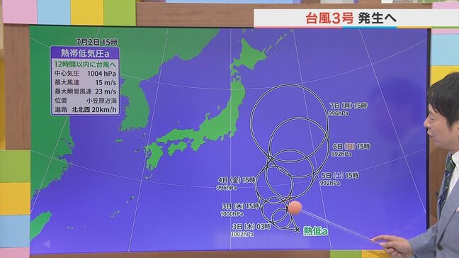 3日は暑さが増して天気急変 激しい雷雨のおそれ 台風3号も発生か 米津龍一気象予報士が解説 山梨|TBS NEWS DIG