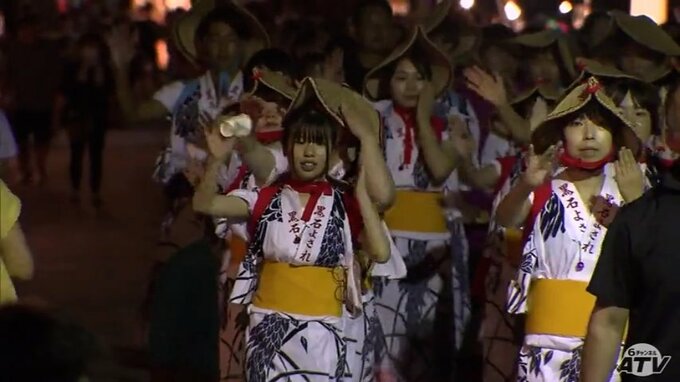 日本三大流し踊りのひとつ「黒石よされ」流し踊りはじまる　約1200人の踊り手が「エッチャホー」の掛け声と共に中心街を練り歩く|TBS NEWS DIG