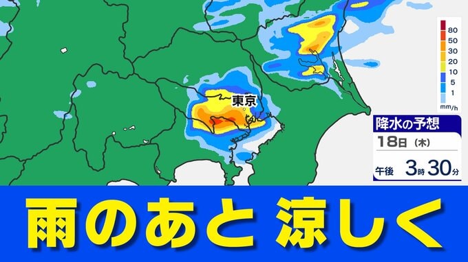 【東京首都圏 ゲリラ雷雨発生】秋雨前線南下  猛暑はきょうまで 東京 あす２８℃ あさって２５℃ 【雨のシミュレーション・ピンポイント天気・週間予報】雨はいつどこで？あすは何℃？|TBS NEWS DIG