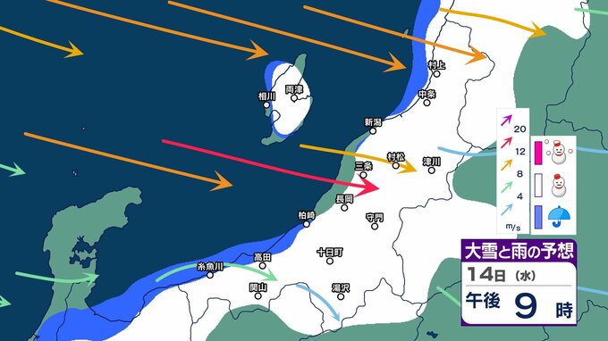 【 新潟の雨と雪は？ 】きょう14日は風雪や高波、落雷に注意　来週は寒く大雪に？【19日午後3時までの雪のシミュレーション・14日午前9時30分更新】　|　新潟のニュース・天気｜BSN NEWS｜BSN新潟放送