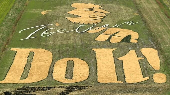 ツアータイトル「Do It!」 矢沢永吉さんの姿が浮かぶ「永ちゃん田んぼ」「冬バージョン」に模様替え【岡山】　|　岡山・香川のニュース | 天気 | RSK山陽放送