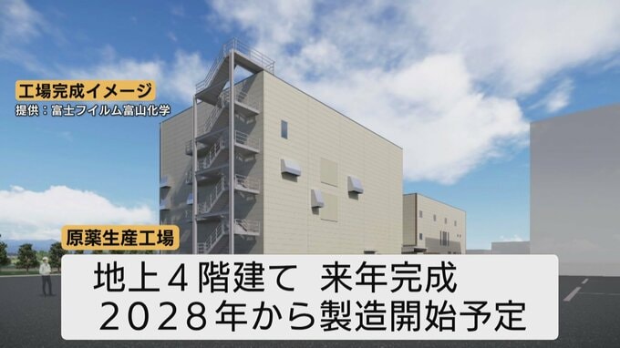 富山から日本の医療を支える！富士フイルム富山化学が安定供給確保に向けペニシリン系抗菌薬の製造工場を起工　2028年から製造開始予定　|　富山のニュース｜天気・防災｜チューリップテレビ