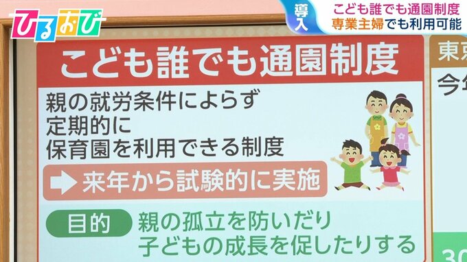 「1人でスーパーに行けるだけでありがたい」就労問わず保育園に「誰でも通園」 試験的に実施【ひるおび】|TBS NEWS DIG