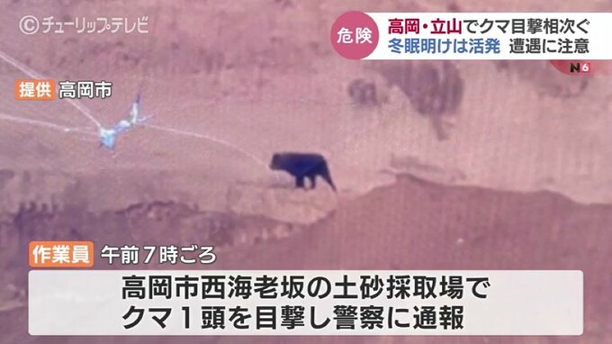 クマの目撃相次ぐ　冬眠明けのクマはえさを求めて活発に行動　県などが注意を呼び掛け　富山|TBS NEWS DIG