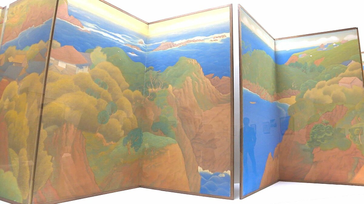 小野竹喬、【伊豆の海】、希少な大判額装用画集より、美品、日本