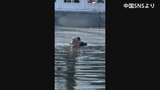 スケートリンクの湖に子どもが転落…　中国・北京　市民らが必死の救助|TBS NEWS DIG