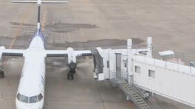 【動画あり】福島空港でＡＮＡ旅客機がボーディングブリッジに接触　３便欠航|TBS NEWS DIG