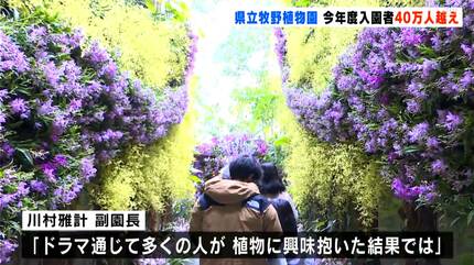 カーナビで迷った結果…「40万人目」に！牧野植物園の今年度入園者